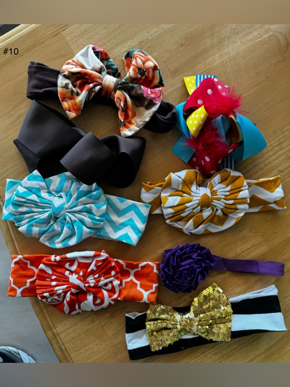 Kids Multi-Color Bow Headband Set - Floral, Chevron, Striped & Sequin Styles